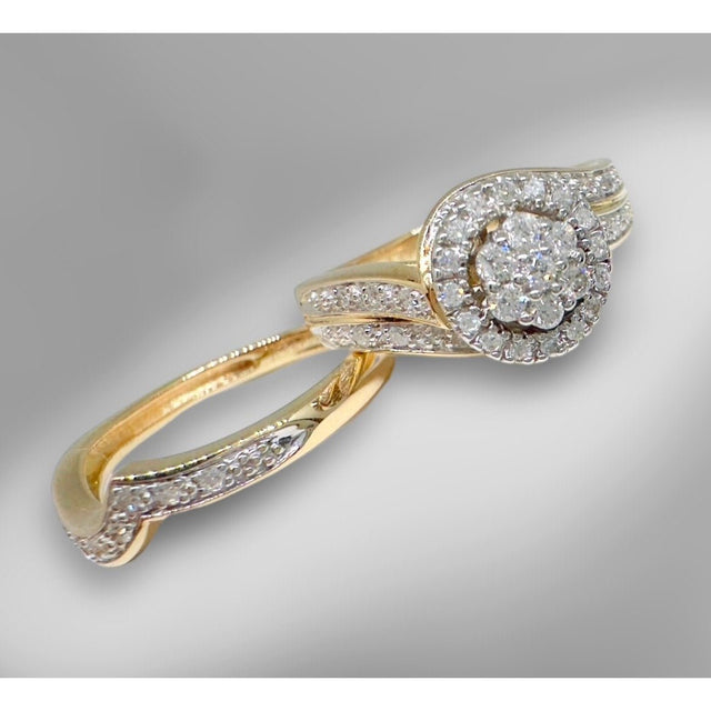 10K 2 PIECE WEDDING DIAMOND CLUS - Idaho Pawn & Gold