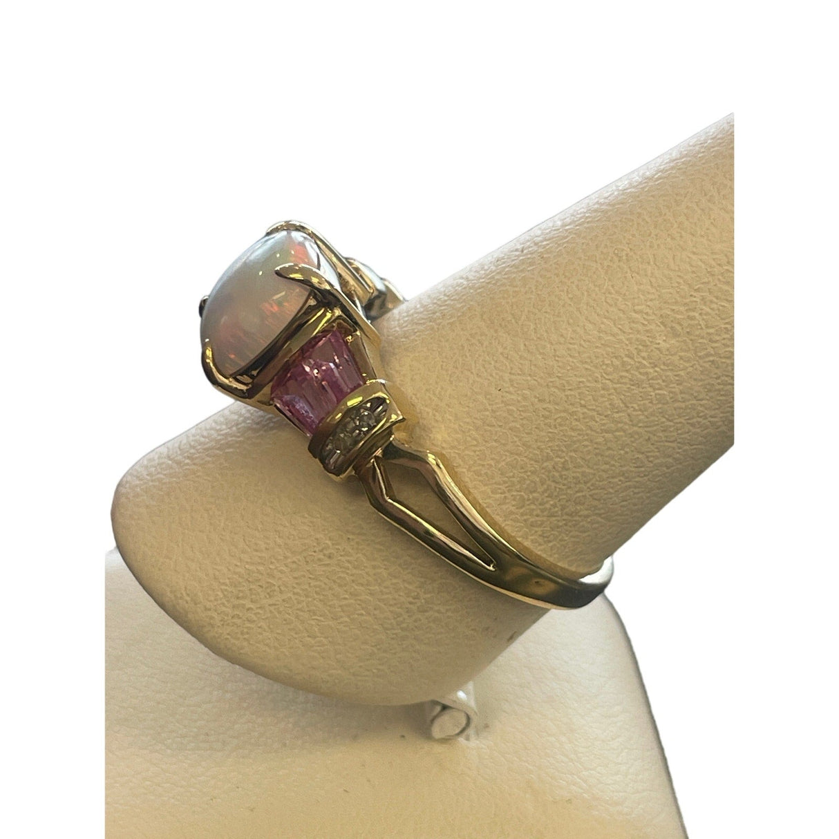 10K YG Opal Ring W/Pink Stones - Idaho Pawn & Gold