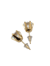 14K YELLOW GOLD STUDS WITH CUBIC ZIRCONIA STONES - Idaho Pawn & Gold
