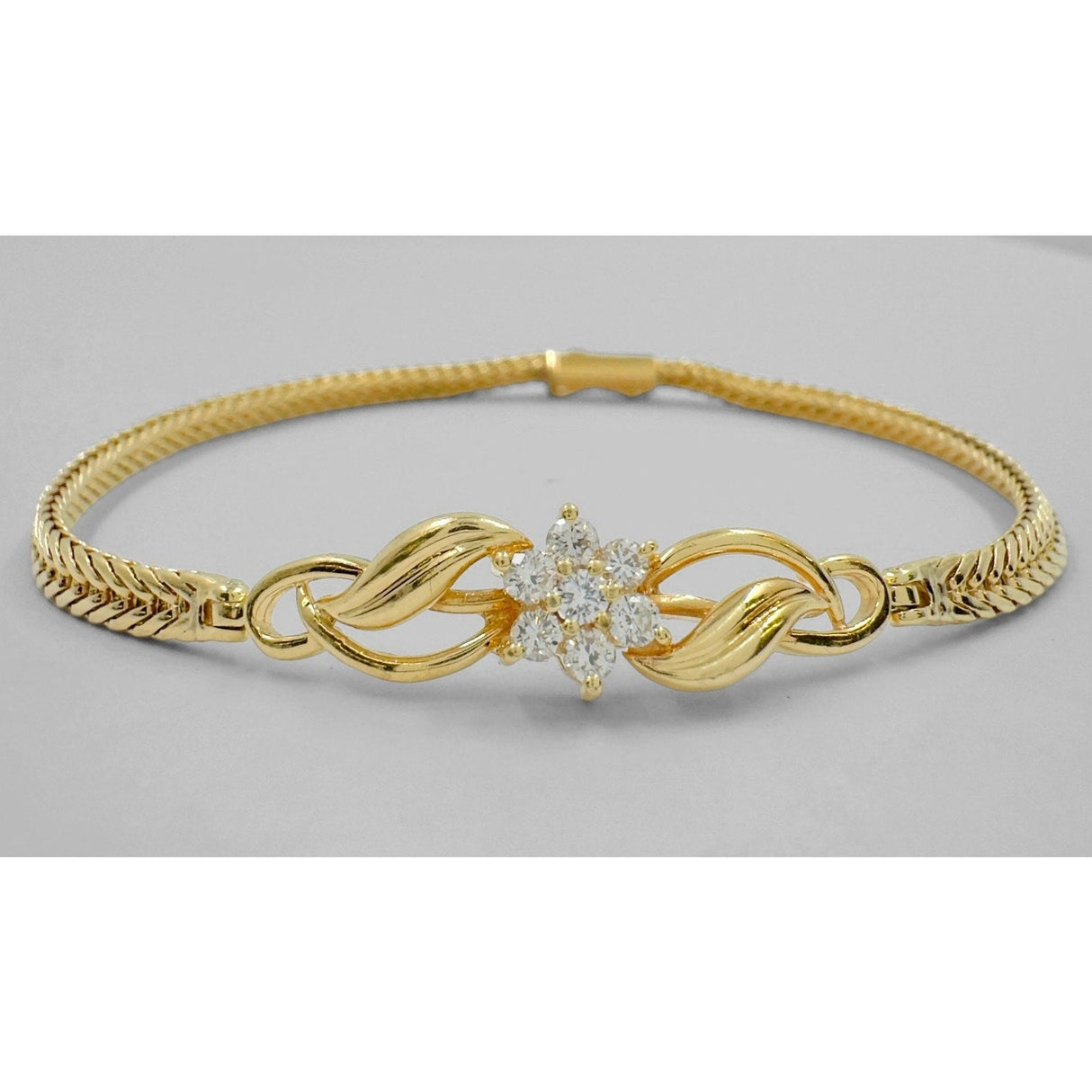 14K YG DIAMOND FLOWER BRACELET - Idaho Pawn & Gold