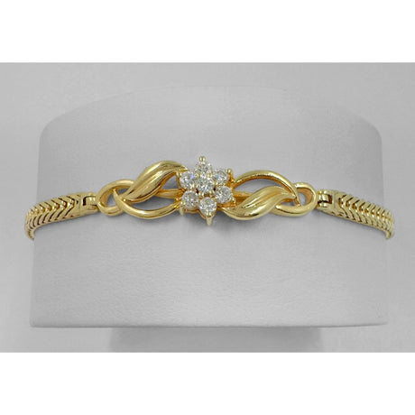 14K YG DIAMOND FLOWER BRACELET - Idaho Pawn & Gold