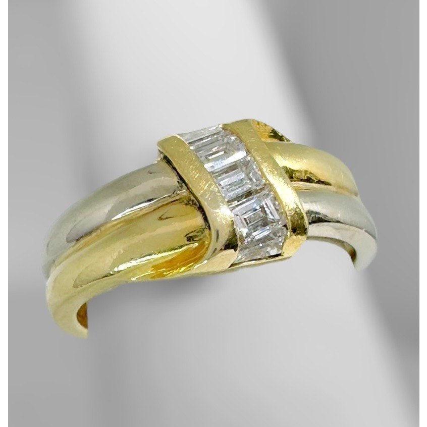 18K 2 TONE DOUBLE BAND SET 6.4G - Idaho Pawn & Gold