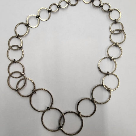 Circle Hoops - Ladys 22" Silver Necklace 925 Silver 35.05g - Idaho Pawn & Gold