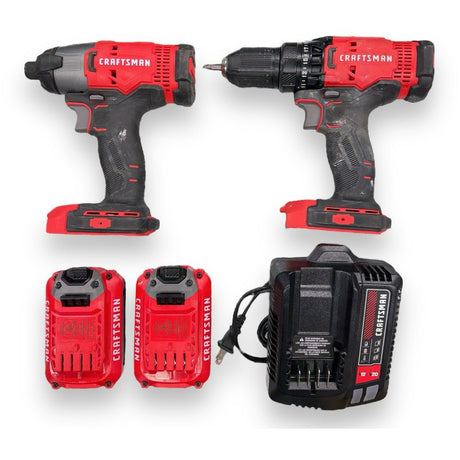 CRAFTSMAN DRILL DRIVER COMBO SET CMCF800, CMCD700, 2 BATTERY AND CHARGER - Idaho Pawn & Gold