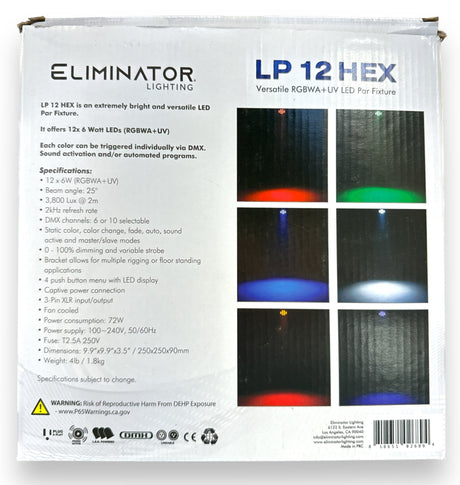 ELIMINATOR LIGHTING DJ EQUIPMENT- LP 12 HEX - Idaho Pawn & Gold
