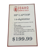 HP Laptop - DQ0020NR, Intel - Idaho Pawn & Gold