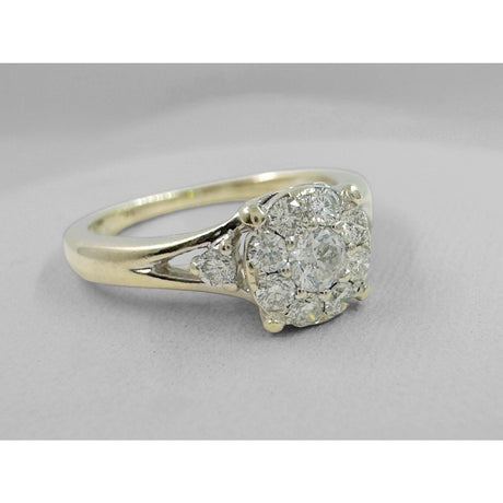 LADY'S DIAMOND CLUSTER RING: 2.81G 14K - Idaho Pawn & Gold