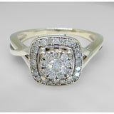 Ring 10K WG DIAMOND CLUSTER HALO 3.25G - Idaho Pawn & Gold