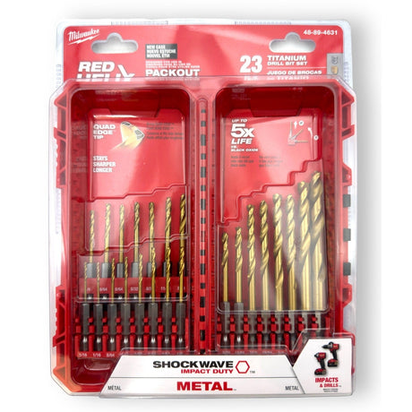 SHOCKWAVE IMPACT DUTY Titanium Twist Drill Bit Set (23 - Piece) - Idaho Pawn & Gold